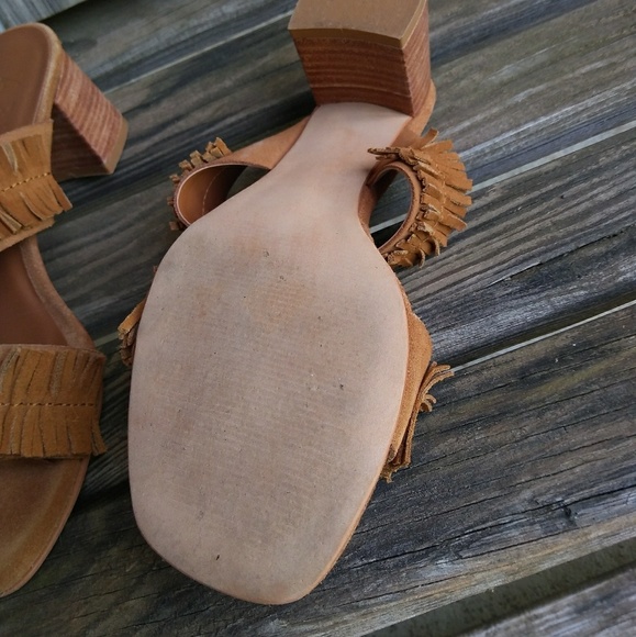 Facunda Able Fringe Block Heel Boho Sandal Sz 9 - Picture 6 of 6